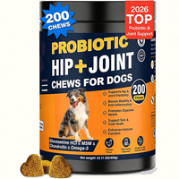Glucosamine HCl MSM Chondroïtine Probiotique pour Chiens : Soulagement Intestinal et Articulaire, Complément pour la Santé de la Microflore Intestinale