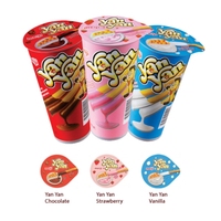 Bâtonnets croustillants fourrés à la crème de fraise, en vrac, pour enfants, boîte de friandises, dessert de fête, pack cadeau