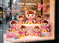 Peluche personnalisée, adorable chaton avec capuche, personnage féminin, poupée en peluche douce pour la décoration de la maison, cadeau promotionnel