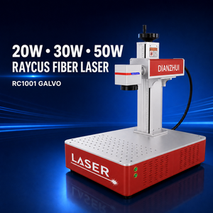 เครื่องทำเครื่องหมายเลเซอร์ไฟเบอร์ Raycus 20W 30W 50W RC1001 galvo อุปกรณ์แกะสลักลึกโลหะสูง - Product Image 1