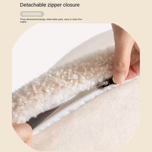 Modern Solid Eco-friendly Winter Velvet Semi-sealed Dog & Cat <b>Bed</b> Pet Tent <b>Nest</b> Detachable for All Sizes - Product Image 5