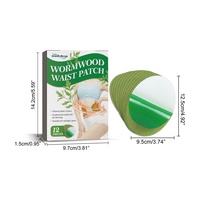 South Moon 12 Patchs Amincissants Naturels à l'Armoise pour Brûler les Graisses, Sculpter la Taille et Affiner le Ventre, Autocollants Corporels Paresseux pour le Nombril