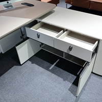 Bureau de direction en forme de L en bois MDF de luxe, nouveau design, pour directeur, manager, PDG, cadre