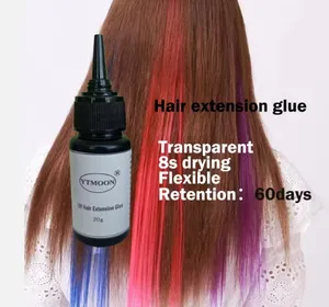 Gel de extensão de cabelo com gelo UV, novo design, duradouro, LED sem danos, cola para extensão de cabelo, gel UV