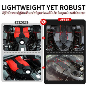 Cubierta de Motor de Fibra de Carbono Seca 488 para Ferrari 488, Panel de Cubierta de Motor de Fibra de Carbono, Accesorios Interiores para Vehículos - Product Image 2