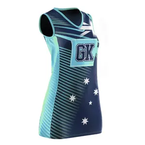 Vestido Netball Sublimación Personalizada Con Baberos Netball Uniforme Sexy