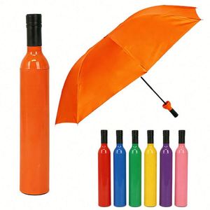 Parapluie pliable compact anti-UV et coupe-vent pour l'extérieur avec porte-bouteille – Vente en gros promotionnelle - Product Image 3