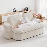 Modernes Dreisitzer-Modulsofa mit Schlaffunktion, Hochkomfort-Schaumstoffpolsterung, Abnehmbarer Bezug, Stoffpolsterung für Wohnzimmer, Schlafzimmer, Apartment