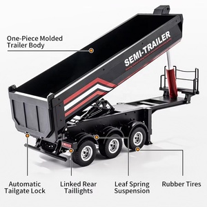 Nuovi Kit Aggiuntivi Huina 1509 <span class=keywords><strong>1</strong></span>:<span class=keywords><strong>18</strong></span> Semirimorchio Ribaltabile con Pianale in Lega, Modello di Veicolo Ingegneristico Scania 1501 1502 - Product Image 5