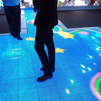 Panneau de discothèque DJ, dalle portable en verre trempé 3D, écran LED pour piste de danse