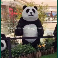 Quatre expositions de pandas animatroniques construites sur mesure pour centre commercial, attractions sur le thème des animaux ou modèles à vendre