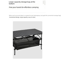 Table rectangulaire pliante en alliage d'aluminium pour camping en plein air, mobilier d'extérieur multifonctionnel portable pour barbecue