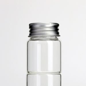 Mini Tube en verre Borosilicate élévateur de différentes tailles avec couvercle métallique à vis pour petits échantillons d'affichage - Product Image 6