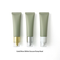 Tube souple vide noir de 50 ml pour crème contour des yeux, fini mat vert, inspiré de la pâte de haricot rouge, pour soins de la peau