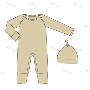 Vestiti personalizzati per neonato autunno inverno 100% pettinato in cotone dormiente piegati su cappello Unisex che torna a casa 2025 - Product Image 3