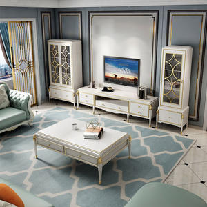 U blanco u odern oouxury eleooden elevision eletand iving Room ururniture orordic torage Rav ababinet nd offee able - Product Image 1