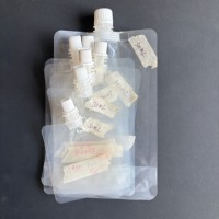 En stock – Sachet souple transparent de qualité alimentaire avec bec verseur, 50 à 500 ml, pour l'emballage de boissons, pâtes et condiments