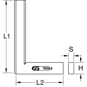 KS <b>TOOLS</b> <b>Square</b> DIN 875/2, 300mm - Product Image 2