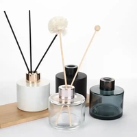 Bouteille diffuseur de parfum en verre de luxe vide avec bouchon doré, 50 ml et 100 ml, pour bâtonnets diffuseurs et huiles aromatiques – Vente en gros