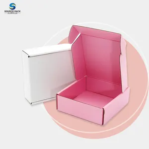 Caja de papel corrugado Kraft con impresión en color personalizada, caja de papel de avión de cartón duro de 3 capas de alta calidad, caja de correo de papel de envío