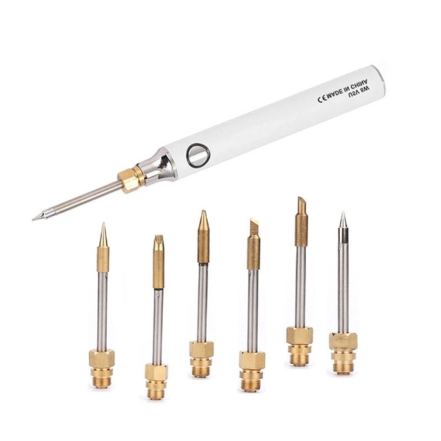 FD Universal Serial Bus Soldering Iron DC 5V 8W Mini Cordless Pen Kit with 90 Pencil Grip and <15s Heat-Up Time