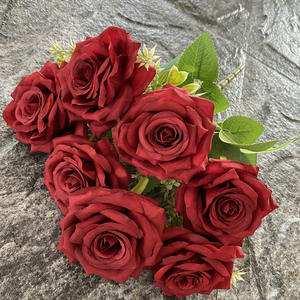 Tissu brossé 7 têtes <span class=keywords><strong>paris</strong></span> rose mariage hôtel décoration maison route <span class=keywords><strong>guide</strong></span> simulé rose bouquet - Product Image 6
