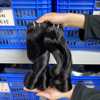Paquetes de Cabello Humano Virgen 100% Vietnamita, Súper Doble Trama, Rizado Tipo Huevo, Color Natural, Puntas Completas y Voluminosas, Doble Trama