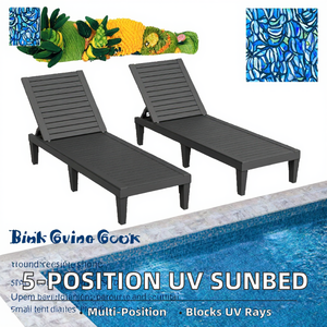 Factory Direct Price Bamboo sun lounger <b>Sunbed</b> single/ double position Adjustable Modern Tapered Leg <b>Sunbed</b> Pool Lounge Chairs - Product Image 2