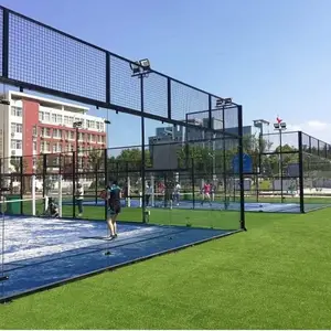 LE PLUS CHAUD Nouvelle arrivée Panoramique Padel court extérieur Paddle court de tennis pour de bonnes ventes Convient pour les exercices de fitness à domicile