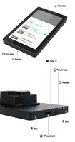 Portworld YC-SM55P Panneau de commande central de luxe en aluminium 5,5 pouces RK3576 Android 14 pour le contrôle de l'éclairage avec support CE OEM/ODM