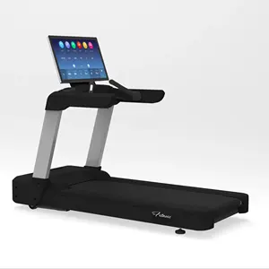 Penggunaan komersial peralatan kebugaran olahraga treadmill elektrik lari mesin treadmill layar sentuh led 32 inci