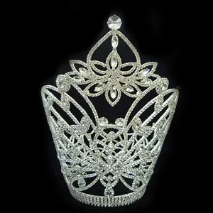 Lieferant Custom Crystal Full Round Crown Beauty Tiara