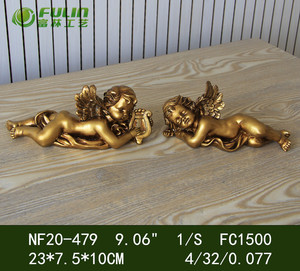 Estátua de Anjo em Bronze, Latão e Resina, 17 cm de Altura, Impermeável, Realista, Pintada à Mão, Linda Decoração de Casamento, Presente, Estátua de Querubim - Product Image 2