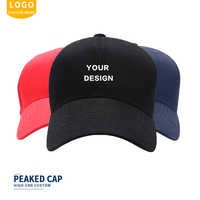 Casquette pour homme en coton 100% avec fermeture adhésive magique en métal, colle de haute qualité, collection printemps-automne