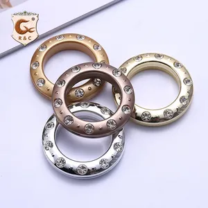 Wholesale Modern Antique Brass Curtain Rings Shower Curtains Hooks Ring Wood Ring Eyelets Hole Punch For Curtain