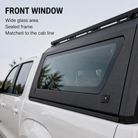 Capot de benne de camion démontable, kit de capot rigide modulaire noir mat, fenêtre avant, porte arrière, rail de toit