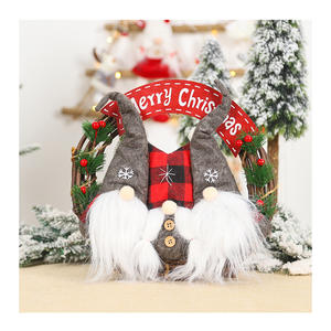 Vente en gros guirlande de poupées Forestier, figurines sans visage, guirlande de Noël en rotin pour autocollants de fenêtre, ornements <span class=keywords><strong>muraux</strong></span> - Product Image 1