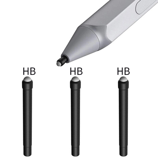 1pcs Black Plastic Replacement Tip Microsoft Surface Pen Pro 4/5/6/7 Tablet Stylus Digital Pen HB Soft Nib Refill CE/FCC