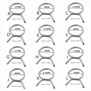 Dòng nhiên liệu ống với kẹp U Clip dây Worm Tai EFI xả linh hoạt phẳng Thêm lớn bình nhiên liệu khí phun nhiên liệu Ống kẹp - Product Image 3
