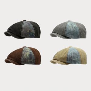 Gorra de Estilo Newsboy Vintage de Moda para Hombre y Mujer, Nueva Llegada 2025, Gorra de Algodón Lavado con Estilo Británico - Product Image 3