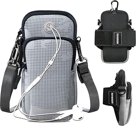 Gris con correa de crossbody y gancho