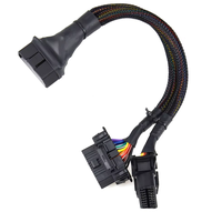 Cable de Extensión OBD2, Conector OBD de 16 Pines Macho a Hembra para ELM 327, para Herramienta de Diagnóstico Automotriz