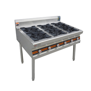 Free Standing Ristorante In Acciaio Inox Stufa A Gas Bruciatore di 3 - Product Image 1