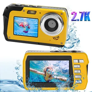 2.7K High Definition Dual Lens for Selfies Digital Video Camera 48 Megapixels Still Camcorder Waterproof