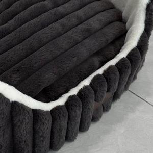 Lit pour chien et <span class=keywords><strong>chat</strong></span> ultra doux et confortable, personnalisé, à rayures colorées, en gros - Product Image 6