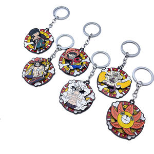 Porte-clés en métal léger de style japonais, design d'anime, dessin animé, alliage de zinc, Luffy Zoro <span class=keywords><strong>Ace</strong></span>, pendentif en métal - Product Image 2