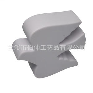 Balle anti-stress en mousse PU en forme de pigeon, blanche, jouet en plastique moulé pour la relaxation et la promotion - Product Image 1