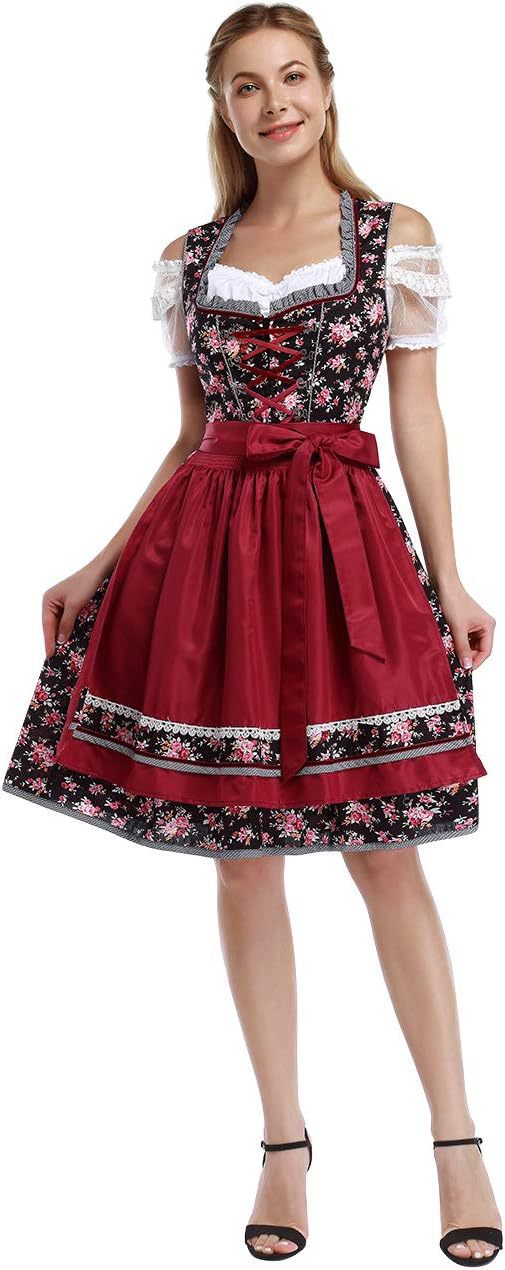 Noir rouge [Haut + Jupe + Tablier + Ruban]
