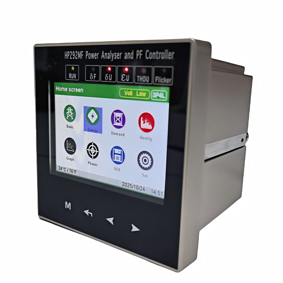 LCD Display Energy Quality Analyzer Compensation Panel 3 Phase ...