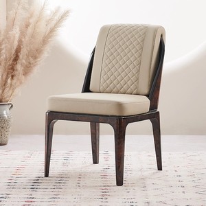 Nouveau design avec du cuir, alliant confort et chaise de salle à manger de style haut de gamme - Product Image 3